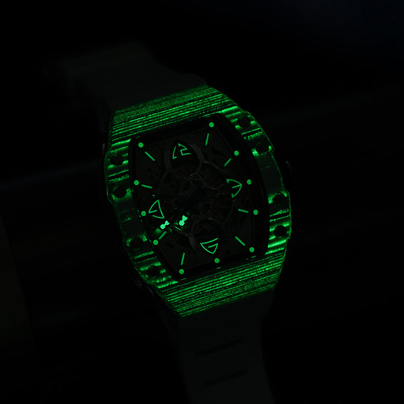 HANBORO Clover King – Carbon Fiber Bezel & Four-Leaf Skeleton Dial