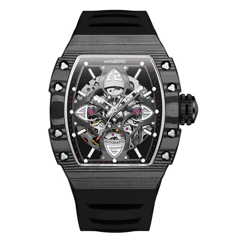 HANBORO Clover King – Carbon Fiber Bezel & Four-Leaf Skeleton Dial Hanboro