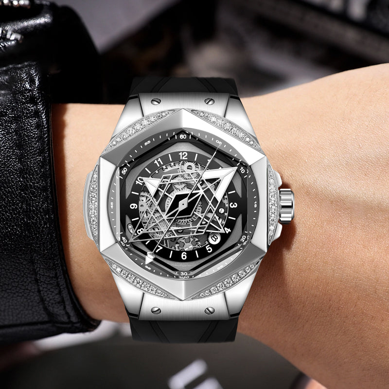 Prism Royale – Skeleton Diamond Watch | Seagull Mechanical Movement
