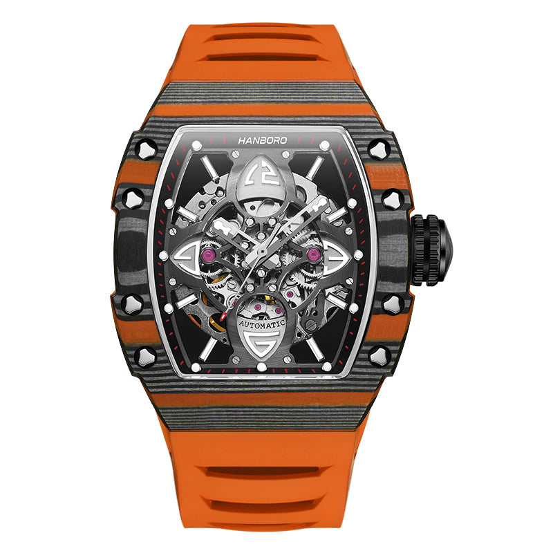 HANBORO Clover King – Carbon Fiber Bezel & Four-Leaf Skeleton Dial