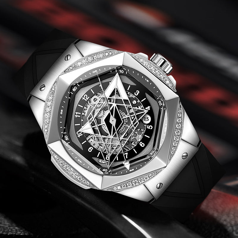 Prism Royale – Skeleton Diamond Watch | Seagull Mechanical Movement