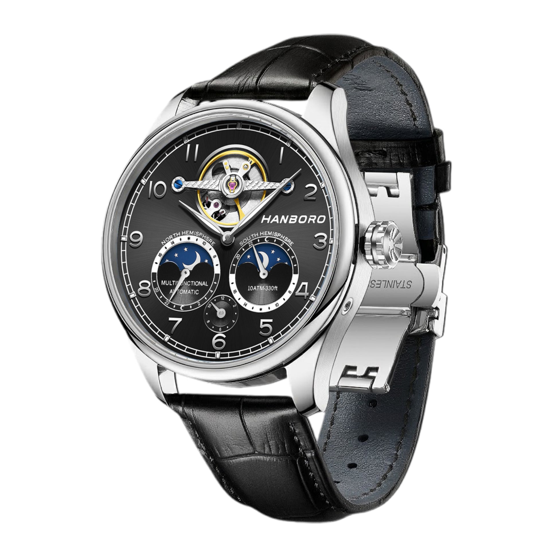 Hanboro Hemisphera – Dual Hemisphere Automatic Moonphase Watch Hanboro Watches