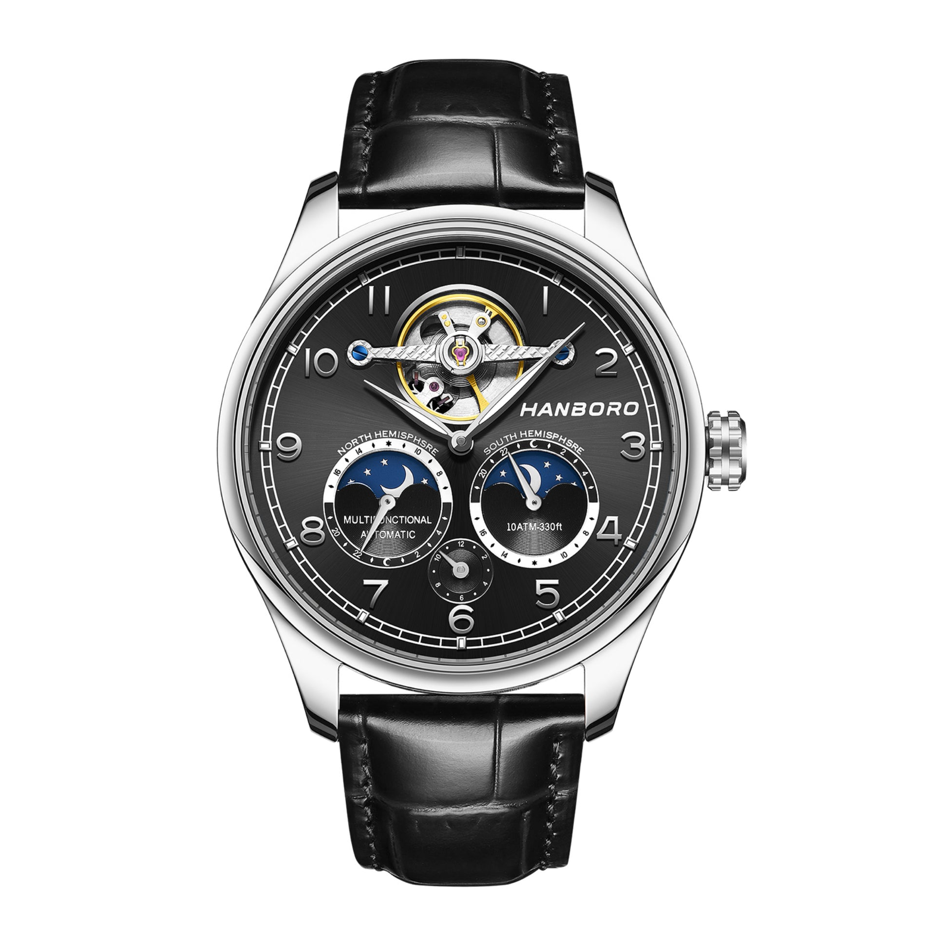 Hanboro Hemisphera – Dual Hemisphere Automatic Moonphase Watch Hanboro Watches