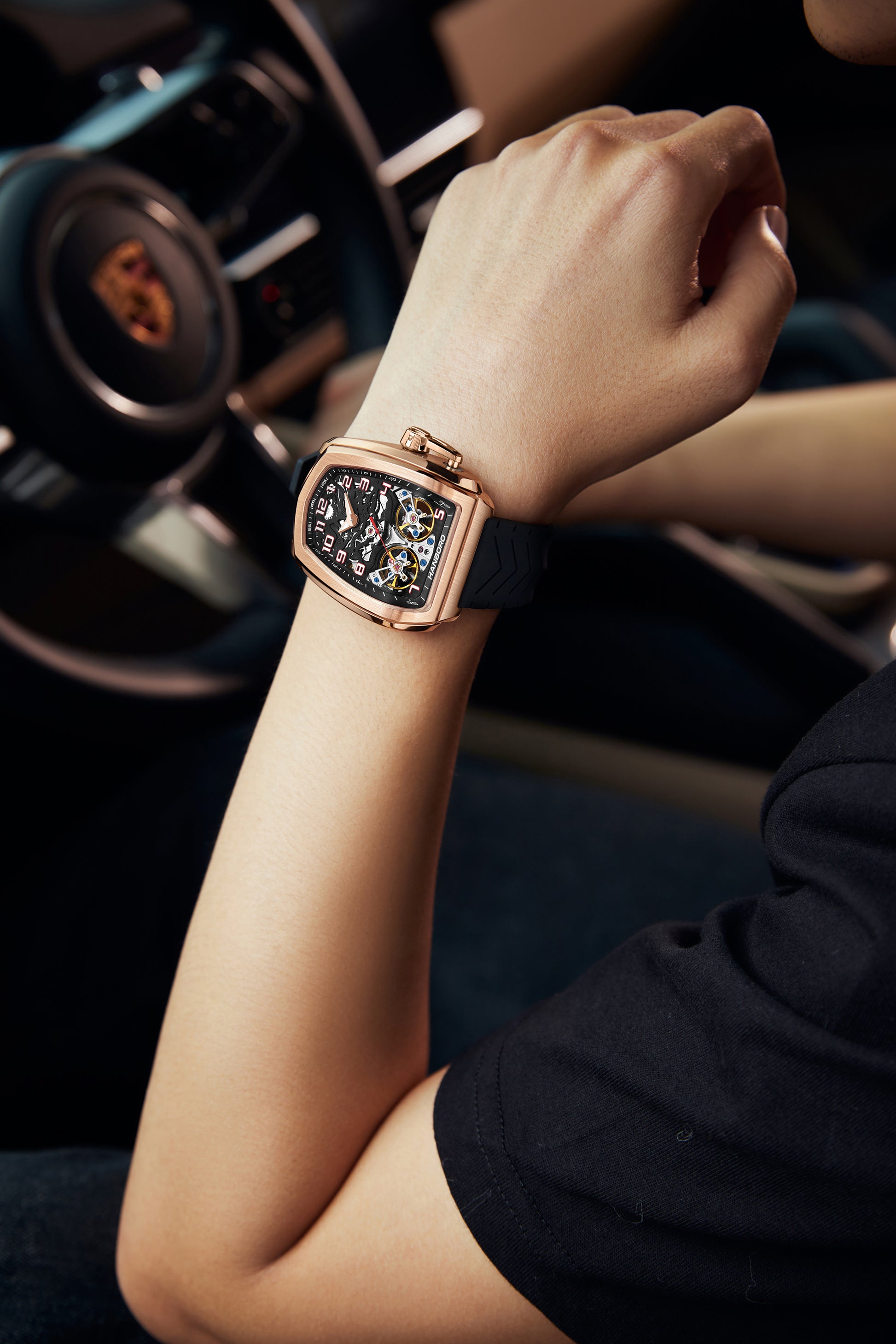 Hanboro Apex Racer – Double Balance Wheel F1-Inspired Timepiece