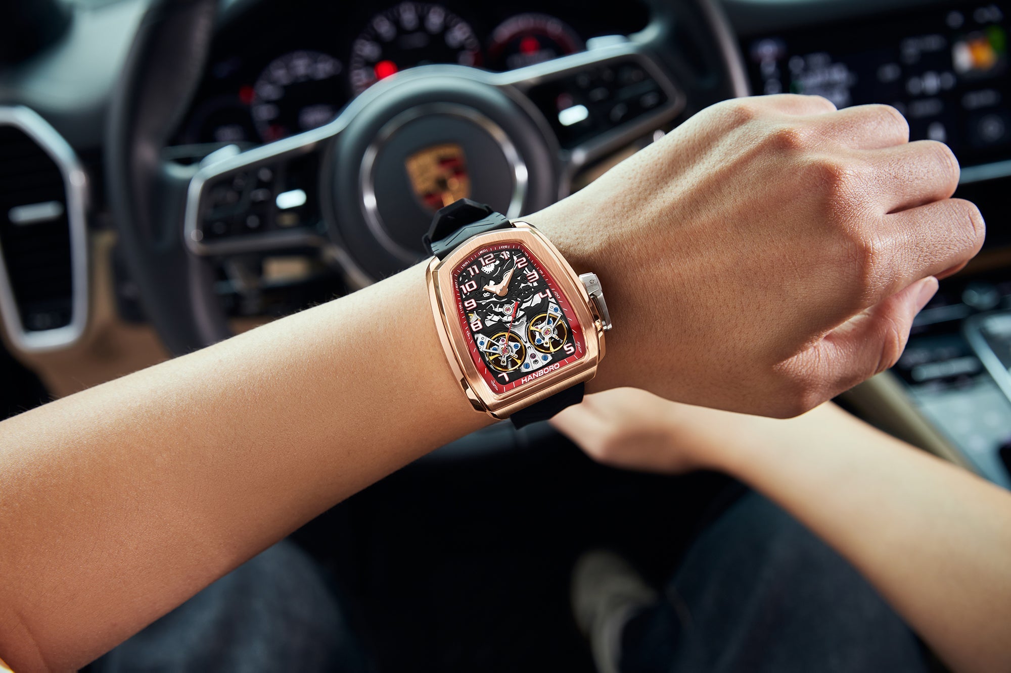 Hanboro Apex Racer – Double Balance Wheel F1-Inspired Timepiece Hanboro