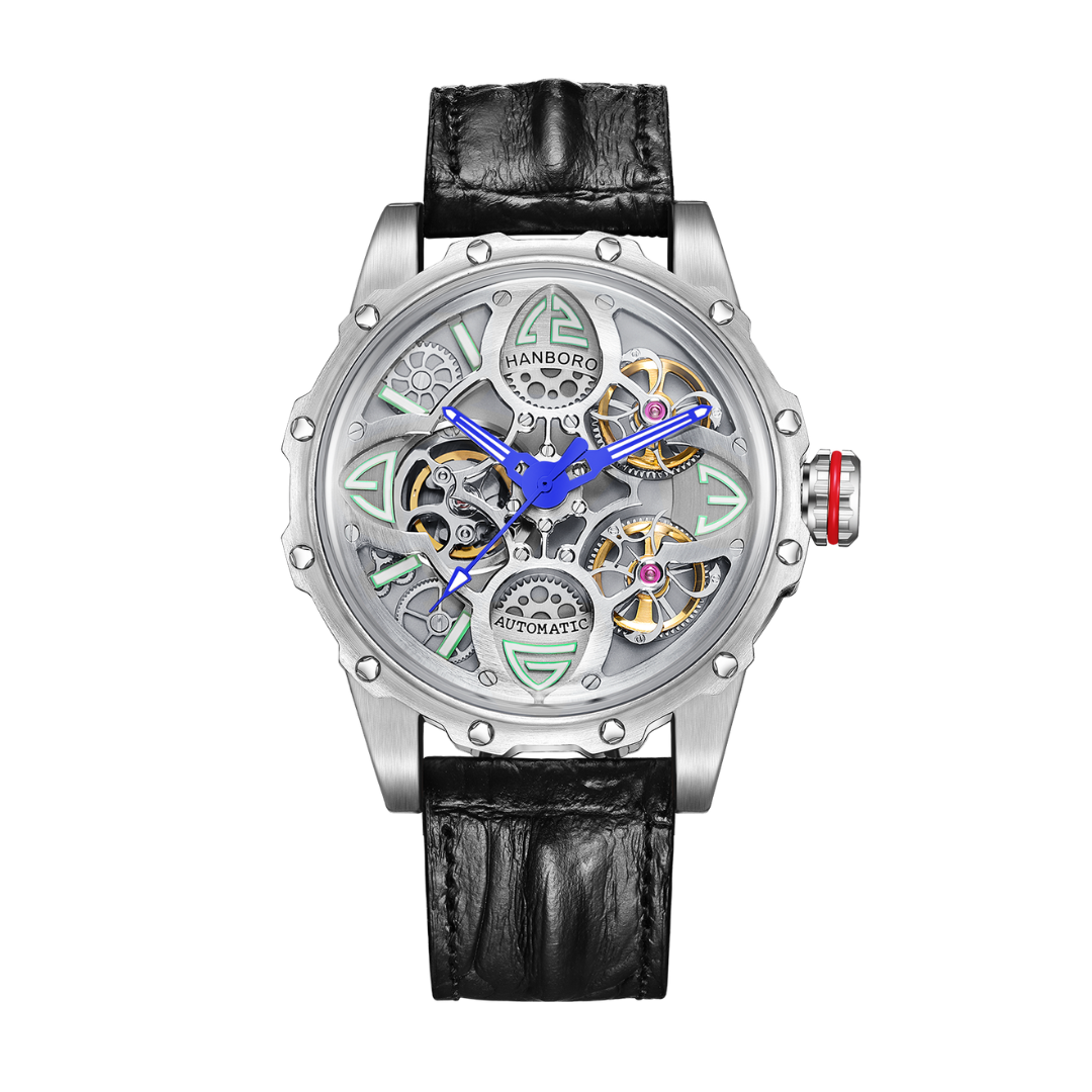 Hanboro Four Leaf Clover Series – Skeleton Automatic Watch for Men Hanboro