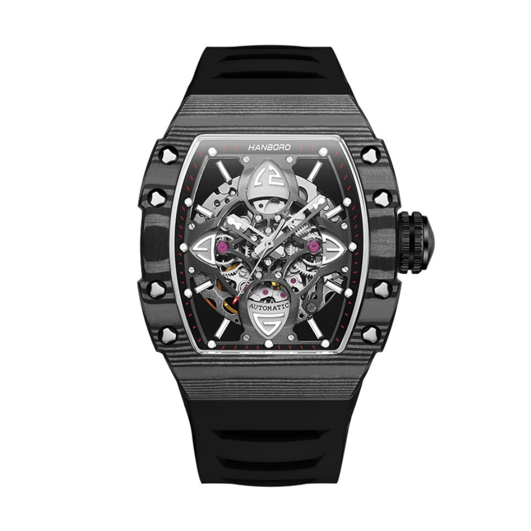 HANBORO Clover King – Carbon Fiber Bezel & Four-Leaf Skeleton Dial Hanboro