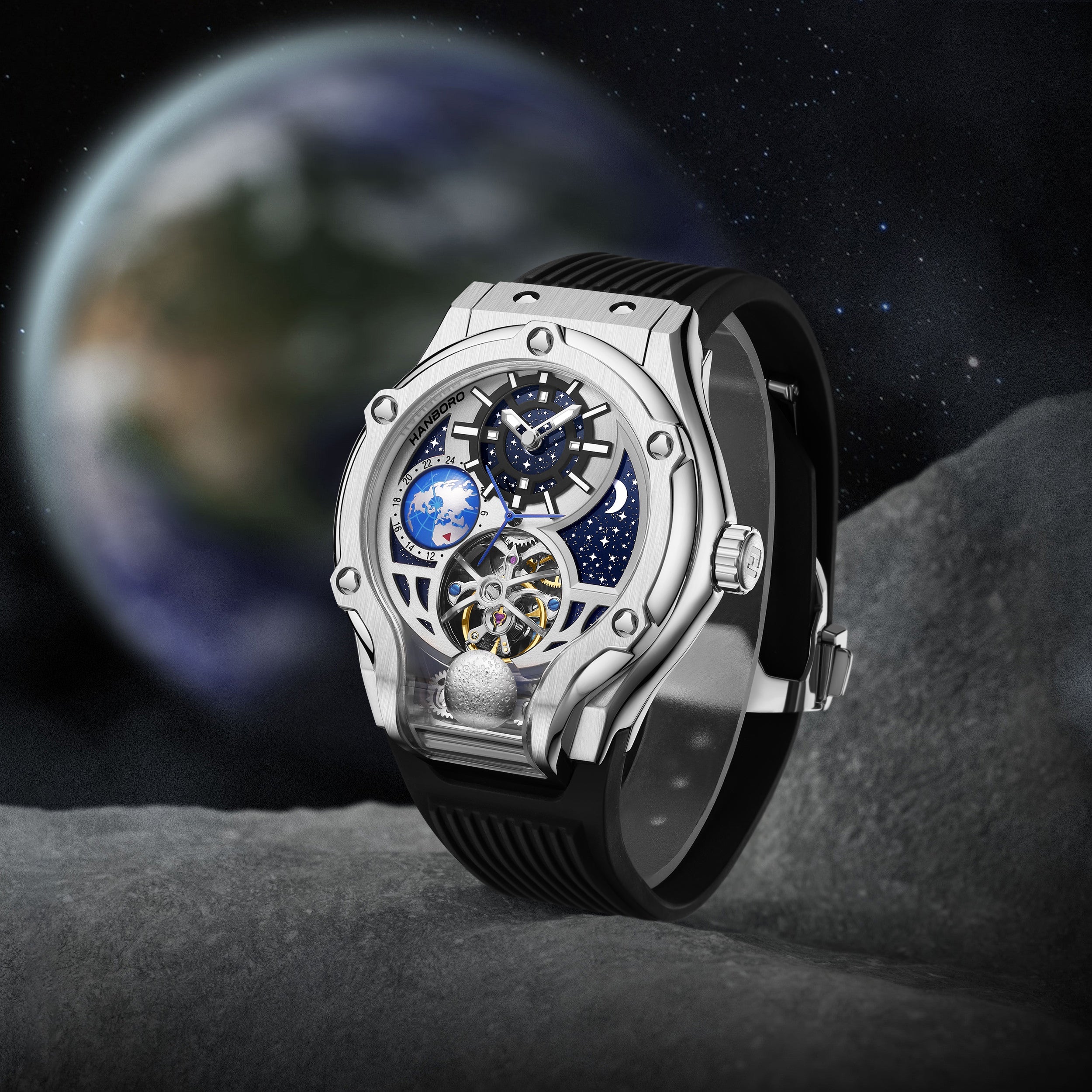 Hanboro Orbita - Tourbillon Watch WITH Planetarium Design Hanboro