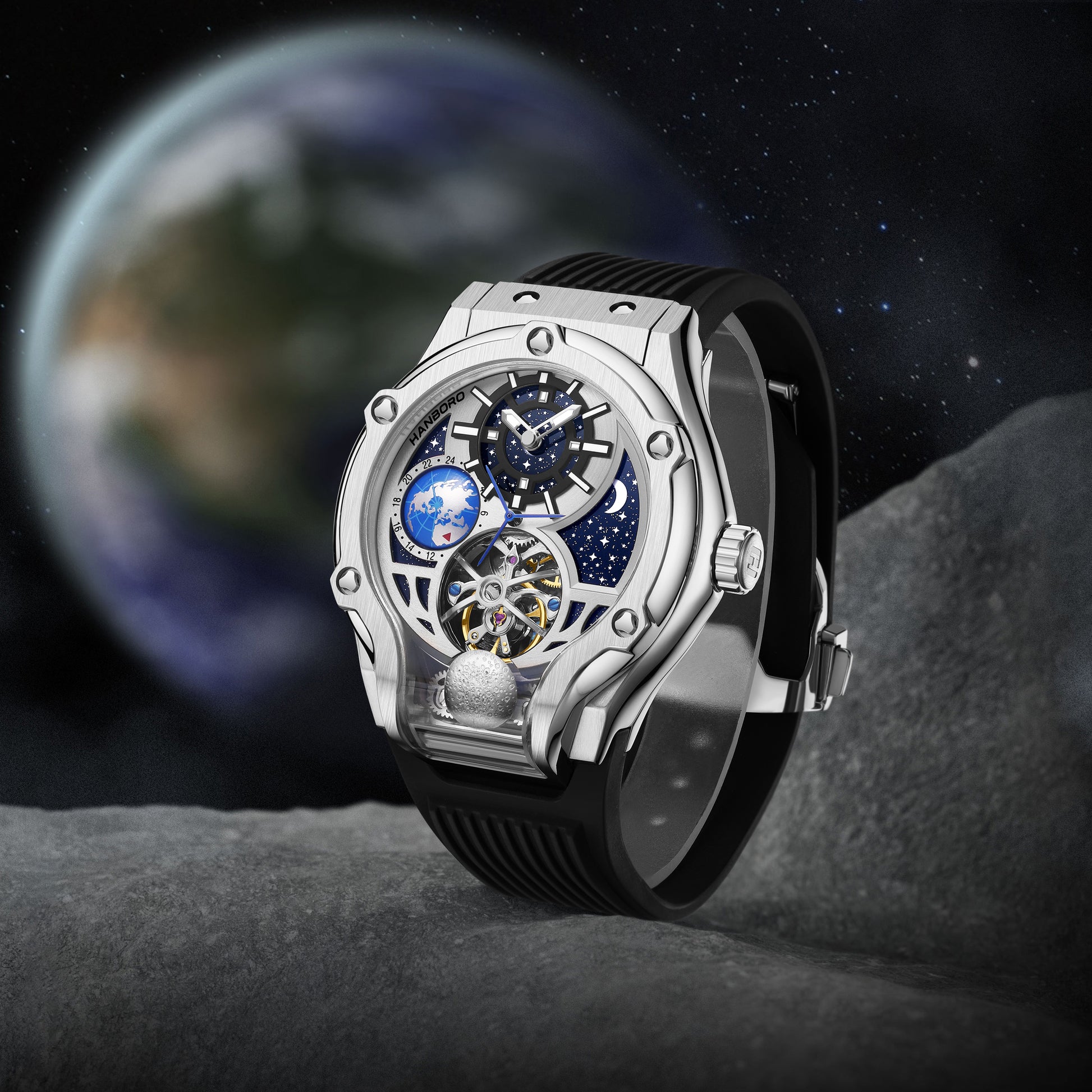Hanboro Orbita - Tourbillon Watch WITH Planetarium Design